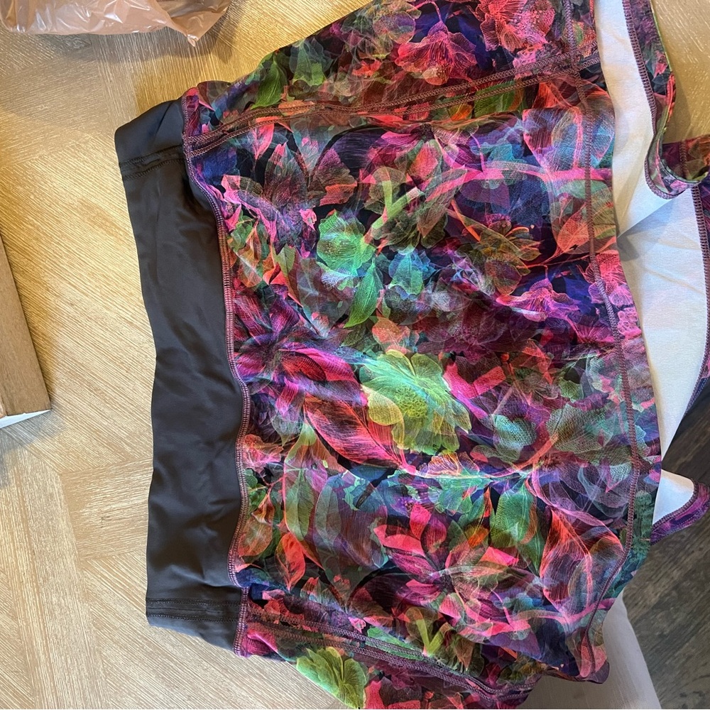 Colorful Floral Athletic Skirt